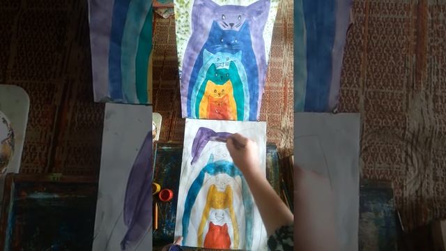 Радуга.Основные и производные цвета. 6-8 лет 4 урок смотреть онлайн