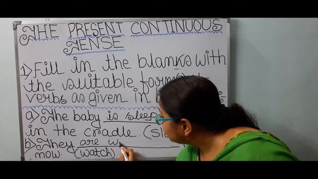 English (Grammar), Exercise of the Present Continuous Tense, Class-7. смотреть онлайн