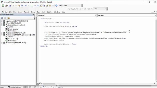 Save Excel as csv with VBA смотреть онлайн