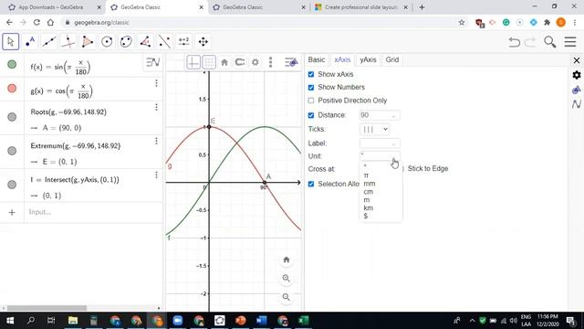 Label x-Axis in Degrees or Radians (π) in GeoGebra or Desmos for sin(x) #x-AxisLabels смотреть онлайн