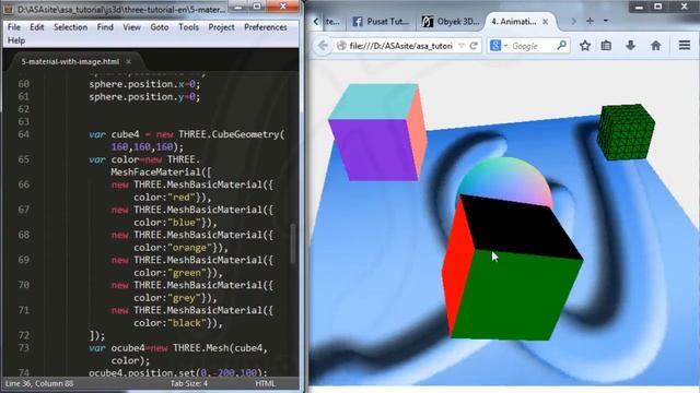 3D Object With Three Js, 6, Adding Material with Image, Javascript Tutorial смотреть онлайн
