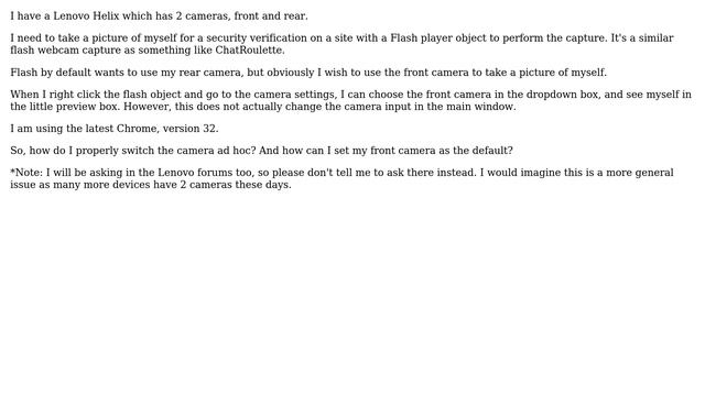 Switch Flash Player / HTML5 to use front camera смотреть онлайн
