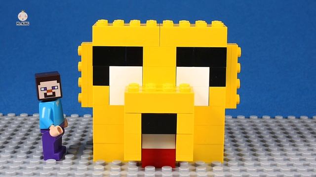 Lego Minecraft Steve And Alex Brick Building Dog And Fox Big Heads смотреть онлайн