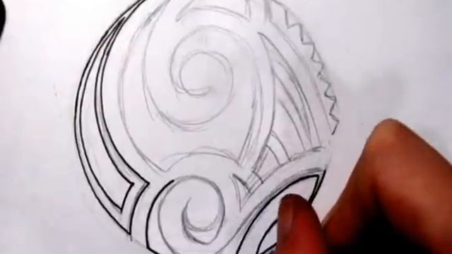 Drawing a Simple Tribal Maori Design - Quick Sketch смотреть онлайн