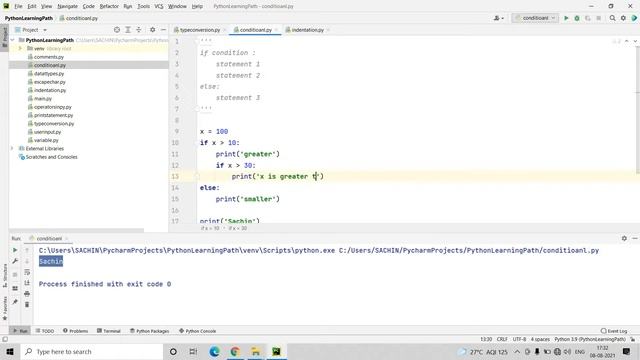 #13 Conditional Statements | If Elif Else & Nested If Statement in Python | Hindi смотреть онлайн