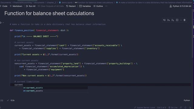 Python Balance Sheet function смотреть онлайн