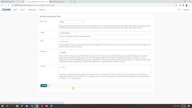 Superset / Preset Row Level Security смотреть онлайн