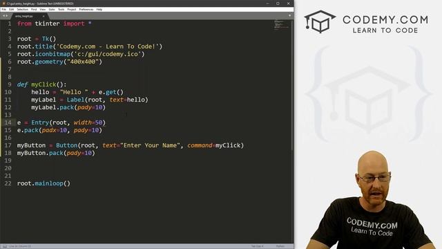 How To Resize Entry Box By Height - Python Tkinter GUI Tutorial #38 смотреть онлайн