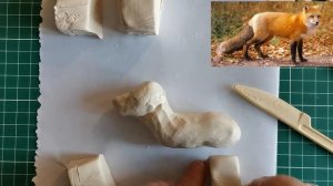Лепка лисы из скульптурного пластилина часть1