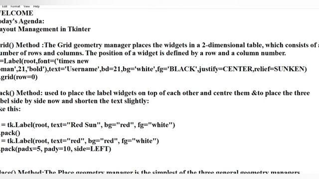 Layout Management in Tkinter|||| Grid() ,pack() ,place() method ||||How to Use grid ,pack and place смотреть онлайн