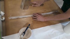 Ремонт трещины в столешнице из дуба