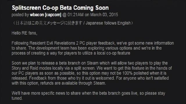 Resident Evil Revelations 2 - COOP Confirmed! смотреть онлайн