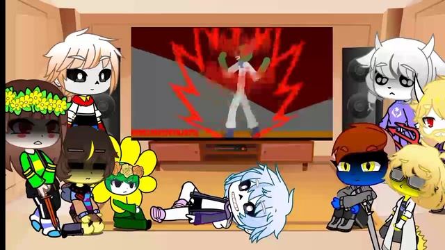 Undertale Reacts To DoomSlayer Vs Tricky (madness Combat X Doom / Stick Nodes)| Read DISCRIPTION|