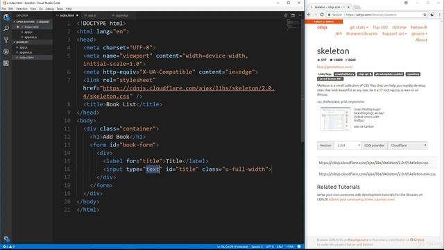 JavaScript Book List 1 - Build The Book List UI смотреть онлайн