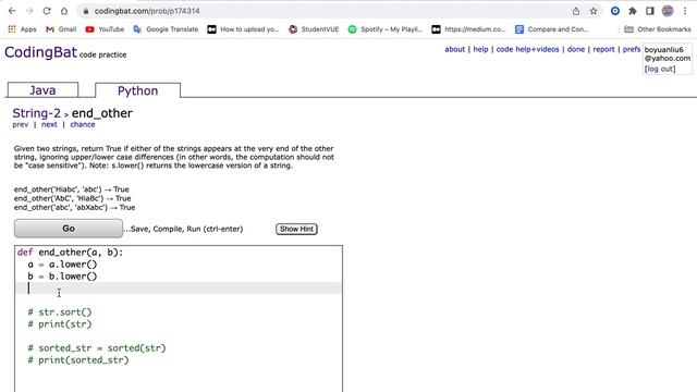 Coding Bat Python (String-2) смотреть онлайн