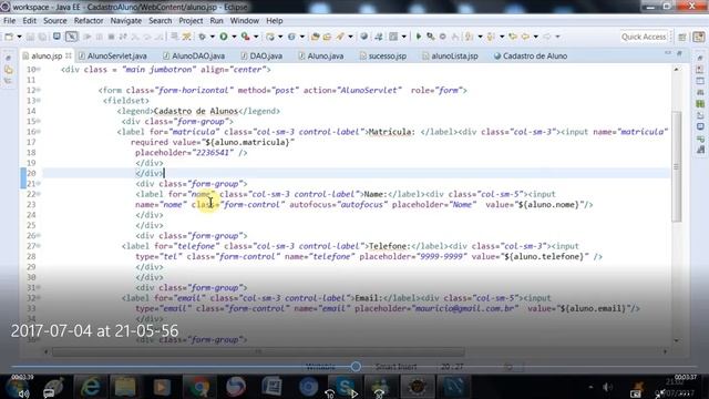 Sistema Java web Cadastro de Alunos смотреть онлайн