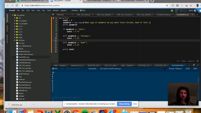 CSE 3.2.3 For Loops and Functions in Python смотреть онлайн