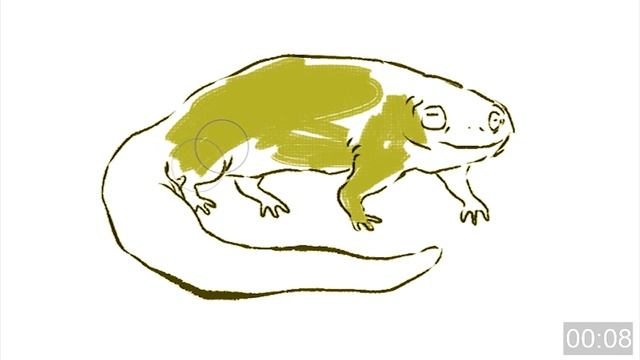 Рисую ящерицу ЗА 1 МИНУТУ! смотреть онлайн