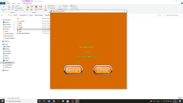 Running Game Python Pygame смотреть онлайн
