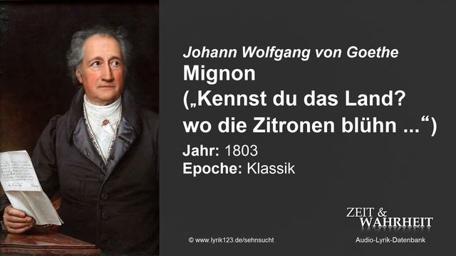 Johann Wolfgang Von Goethe: Mignon (1803)