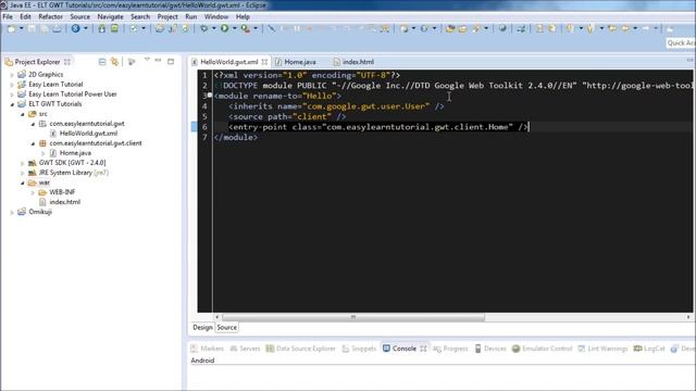 Hello World - GWT Tutorial (Google Web Toolkit) смотреть онлайн