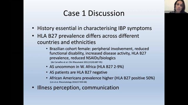 Women and Axial Spondyloarthritis: diagnosis and management смотреть онлайн