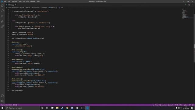 Python: Make a Discord bot (#4 - Kick/Ban) смотреть онлайн