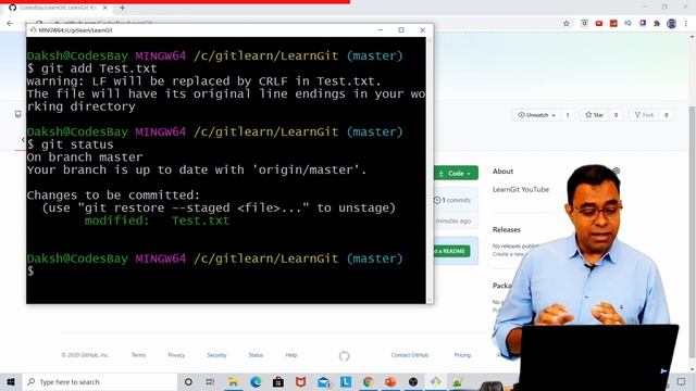 Git Commands - Beginners hands on git status git clone git commit git push git log git add and more смотреть онлайн