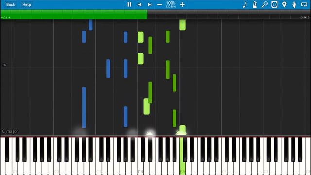 Yamaha P-115_Demo Song #11 Synthesia Piano Tutorial смотреть онлайн