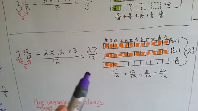 Grade 4 Math 8.4b ( #80), Turn Mixed Number into Improper Fraction смотреть онлайн