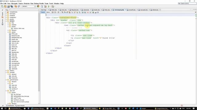 php Menu Nav bootstrap смотреть онлайн