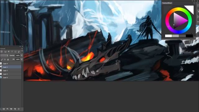 Speed Paint Photoshop - random sketch смотреть онлайн