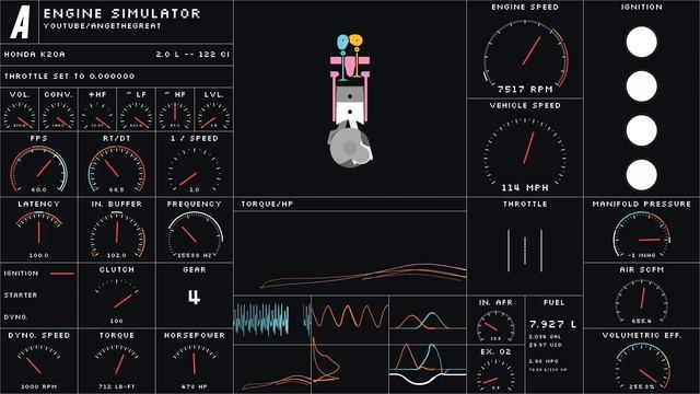 Engine Simulator - K20A - Super Realistic  Engine Sound Generator