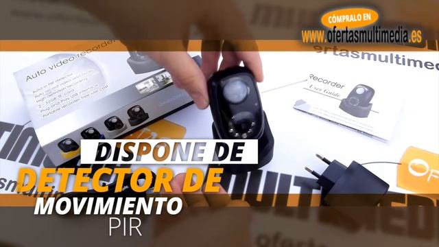 Mini Cámara de Vigilancia con Grabador y Detector Larga Duración смотреть онлайн