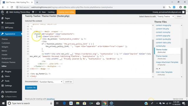 Step 4. Remove Date, Category & Remove the "Powered by Wordpress" Footer смотреть онлайн