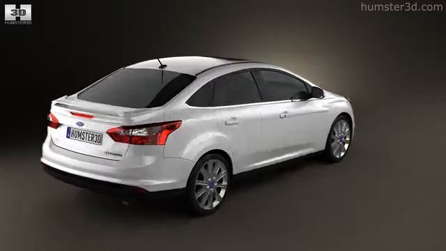 Ford Focus Sedan Titanium 2012 by 3D model store Humster3D.com смотреть онлайн