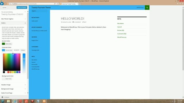 How to Change Colors to Twenty Fourteen Wordpress Theme Without Coding смотреть онлайн