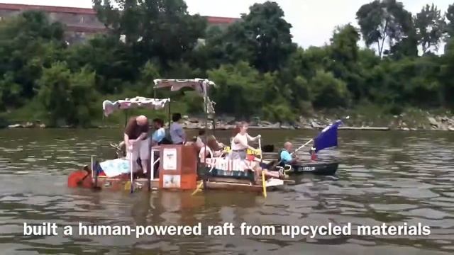 Student-built raft on the Maumee River смотреть онлайн