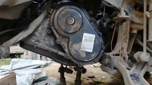 крайслер вояджер, установка акпп без подъёмника