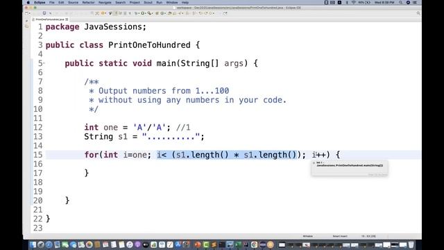 Interview Question: Print from 1 to 100 without using any numbers in your code смотреть онлайн