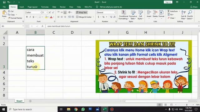 WRAP TEXT DAN SHRINK TO FIT PADA MICROSOFT EXCEL смотреть онлайн