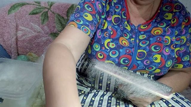 Сдергивание и вытягивание в ленту козьего пуха смотреть онлайн