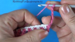 Two color mesh crochet    Двухцветная сетка узор вязания крючком 54