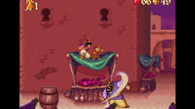 Aladdin (SNES) - Level 4 (Boss Battle) смотреть онлайн