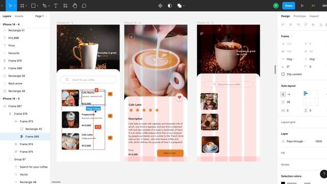 UI Design Tutorial: Coffee Shop App Design #uiux #figma #uxdesign