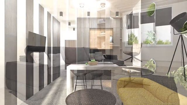 Дизайн интерьера 3-х комнатной квартиры в стиле минимализм.