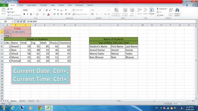 Shortcut Key to Insert Current Date and Time in Excel смотреть онлайн