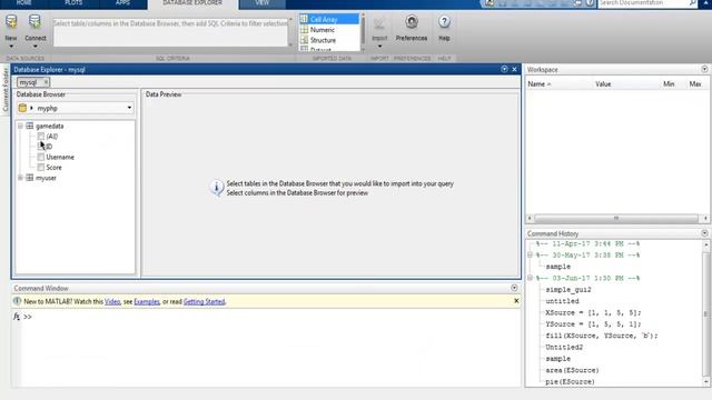MATLAB Connect to MySQL Database Toolbox Explorer смотреть онлайн