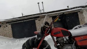 ИЖ планета 5 КАРАКАТ и снег по колено,