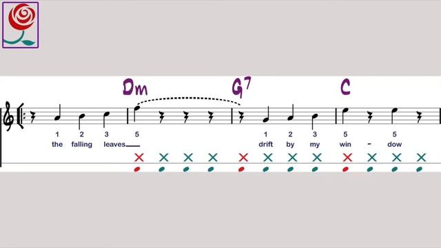 Autumn Leave - Super Easy Accordion Lesson, www.assirose.com смотреть онлайн